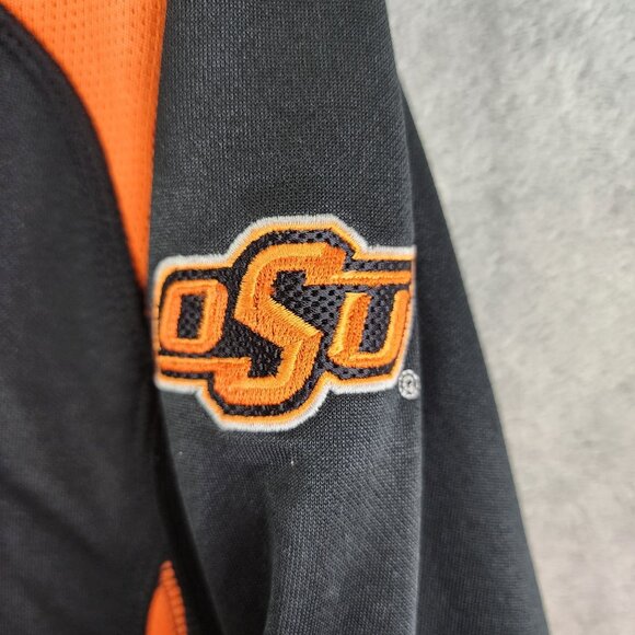 Men's Nike Oklahoma State Therma-Fit Hoodie Sweatshirt Black & Orange OSU L - Picture 7 of 13